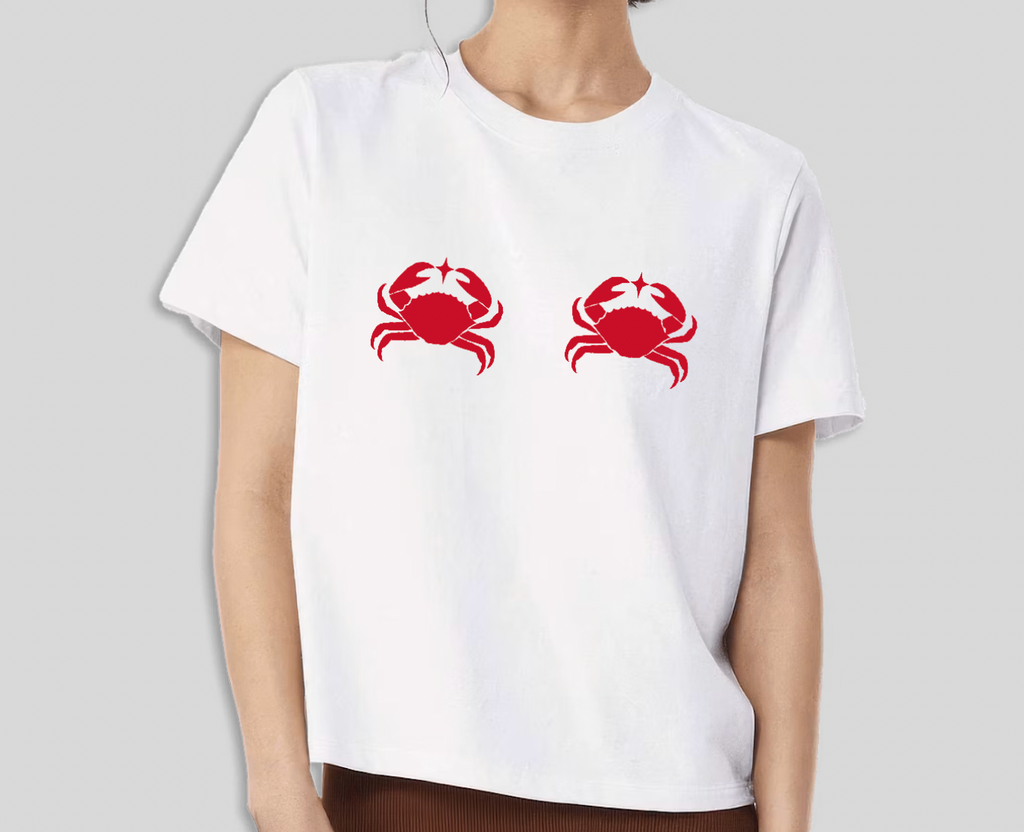 Crabby Biddies Cropped Tee (Boxy)