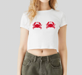 Crabby Biddies Cropped Tee (Fitted)